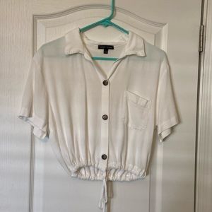 White crop shirt